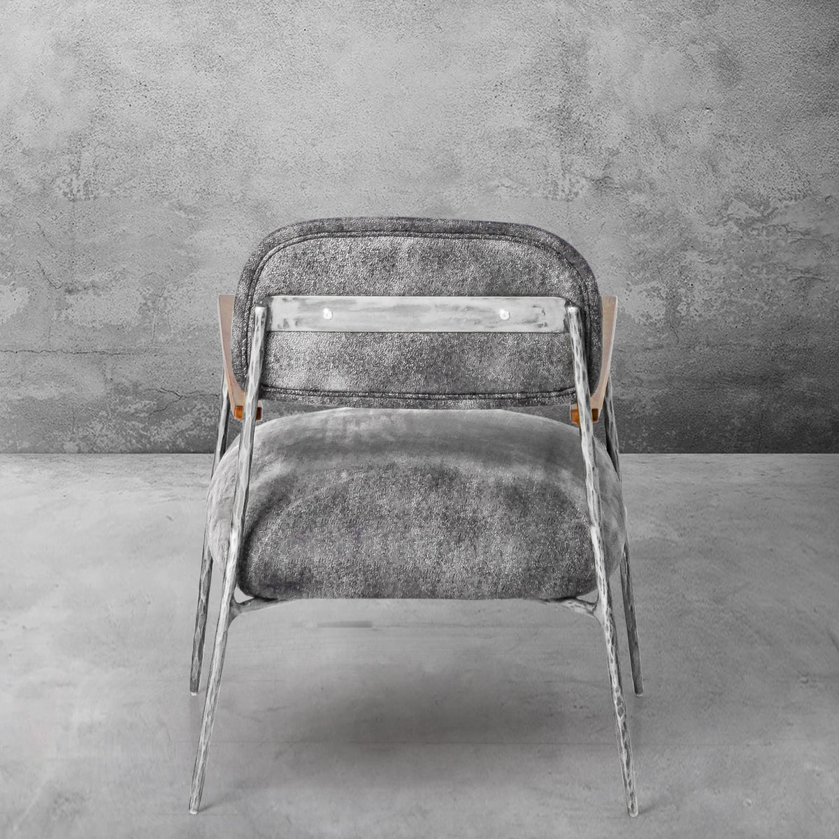 Thomson Grey Pearl Grain Leather Armchair