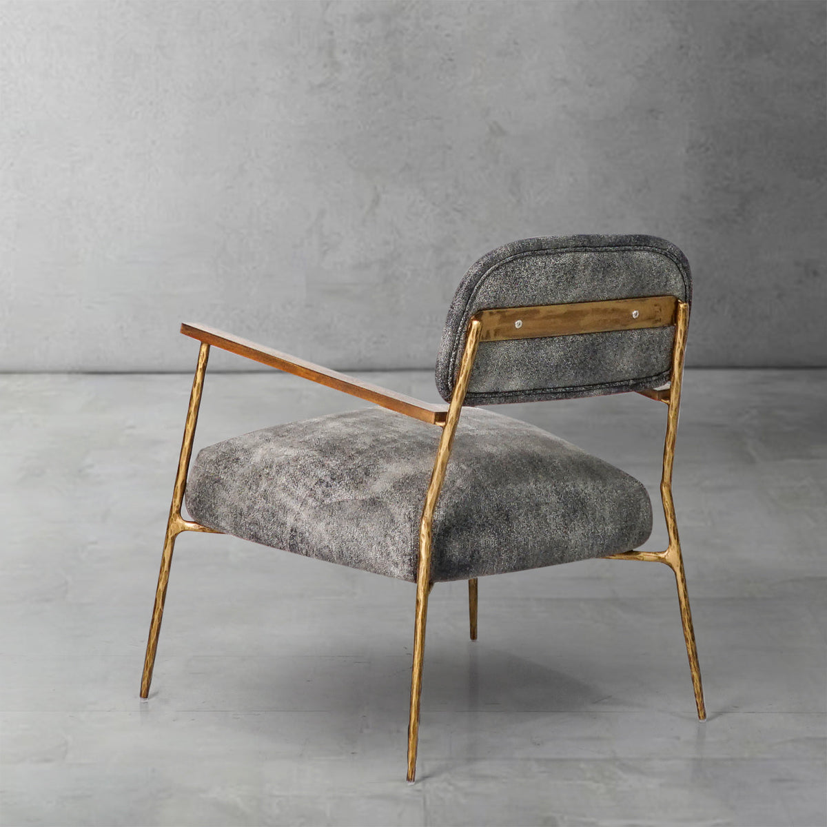 Thomson Grey Pearl Grain Leather Armchair