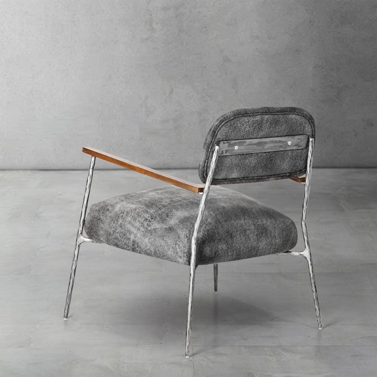 Thomson Grey Pearl Grain Leather Armchair