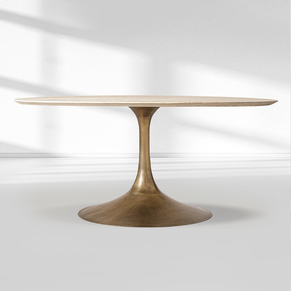 Adol Stone Round Dining Table