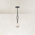 Aether Alabaster Chain Round 1 Light Pendant 6”D