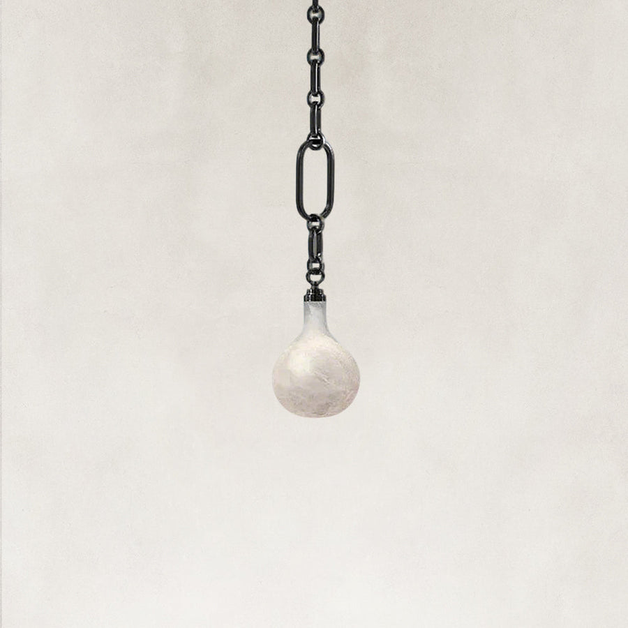 Aether Alabaster Chain Round 1 Light Pendant 6”D