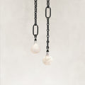 Aether Alabaster Chain Round 2 Lights Pendant 10”D