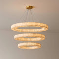 Rivage Alabaster 3-Tier Round Chandelier