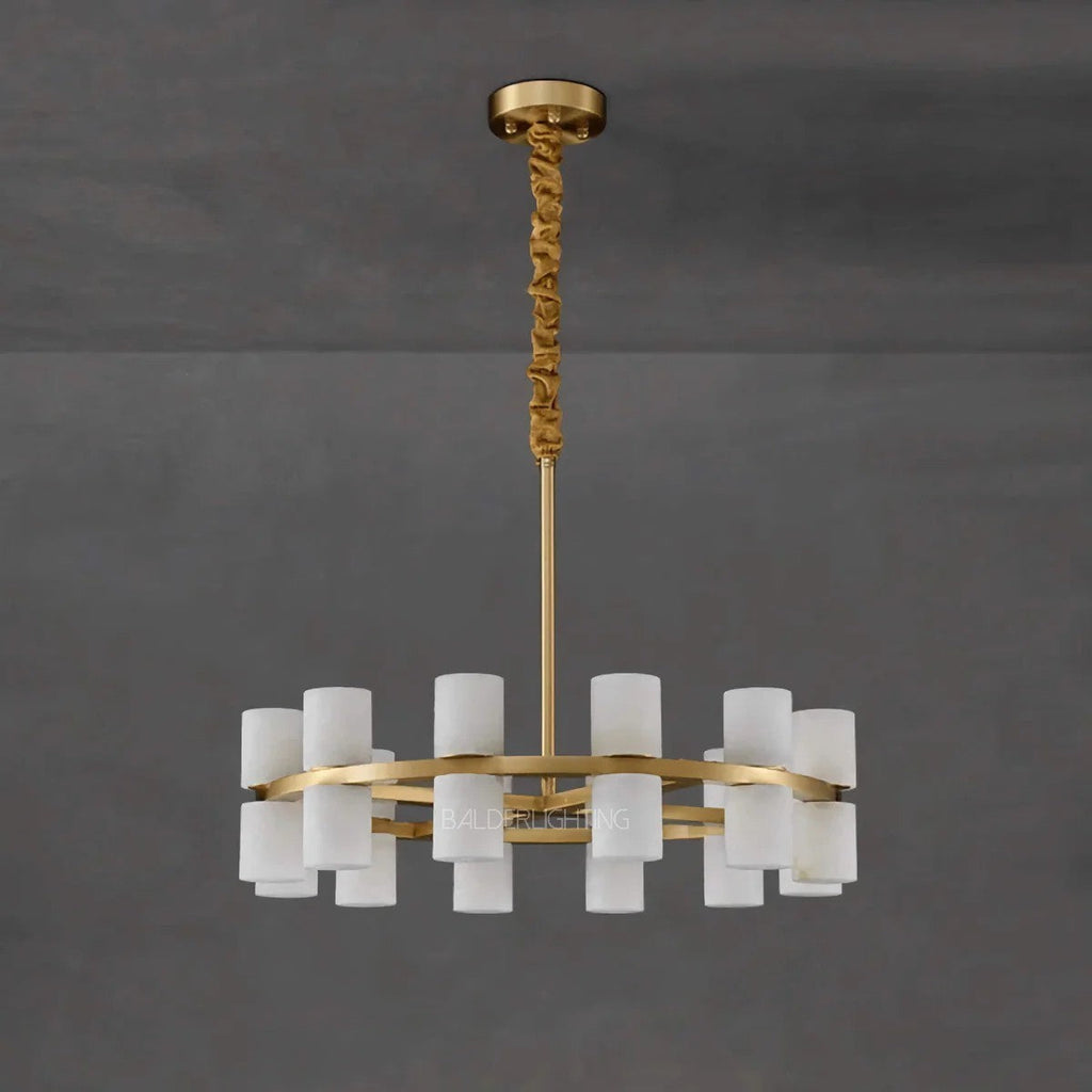 Alabaster Cylinder Chandelier