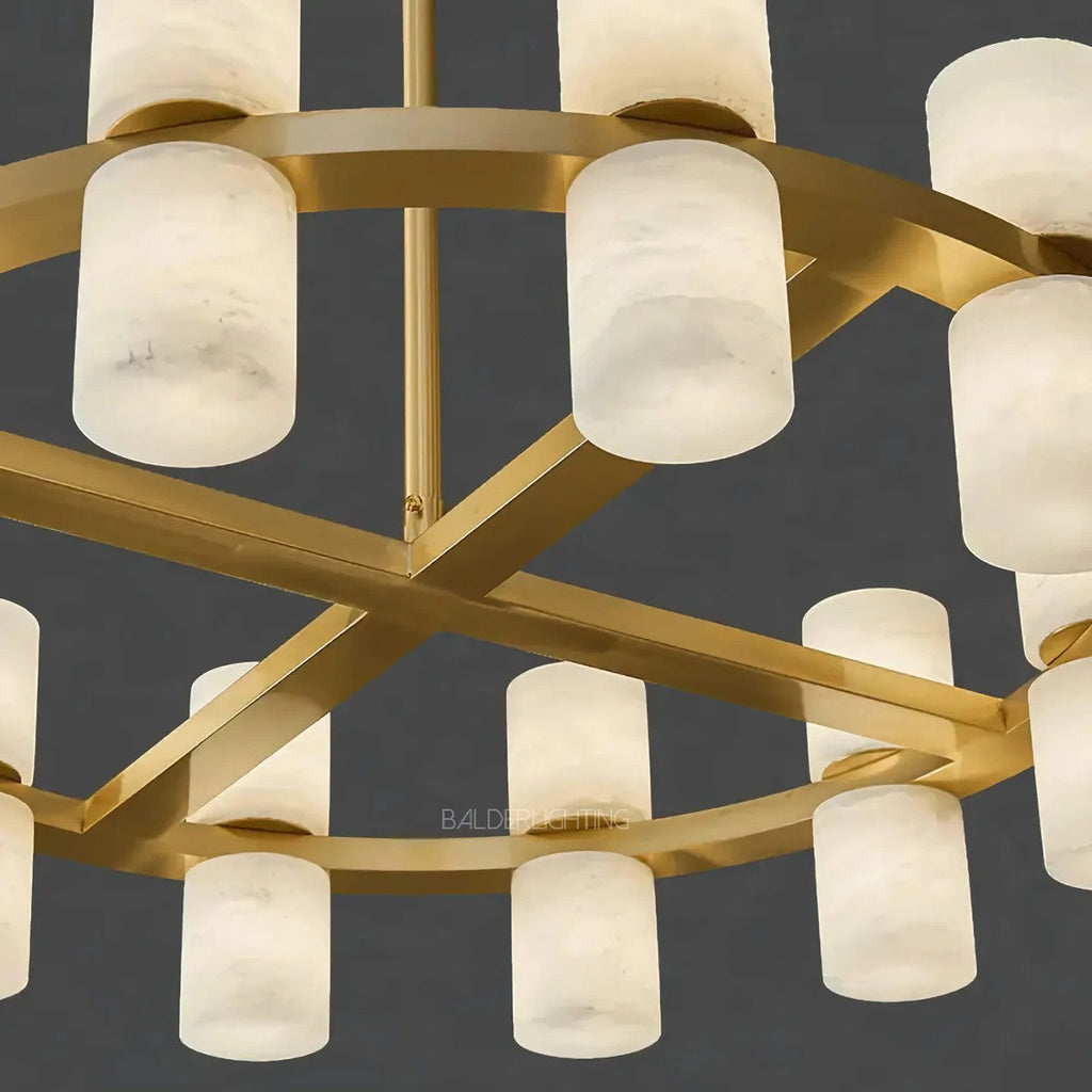 Alabaster Cylinder Chandelier