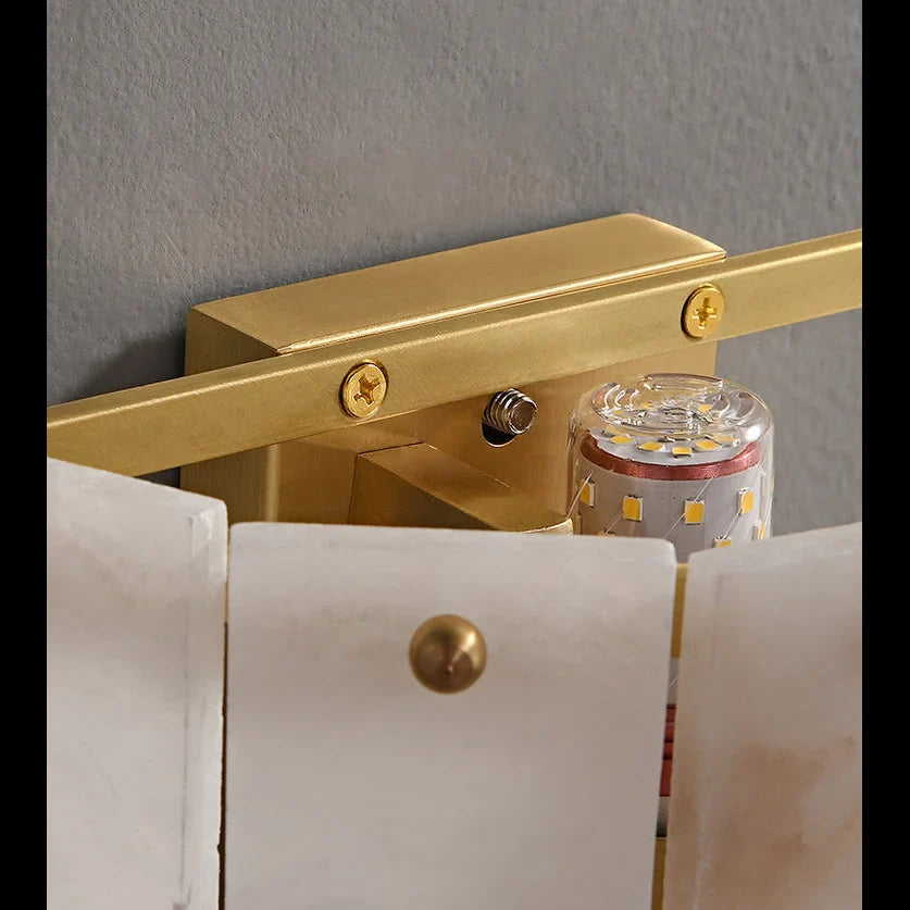 Alabaster Double Layered Wall Lamp
