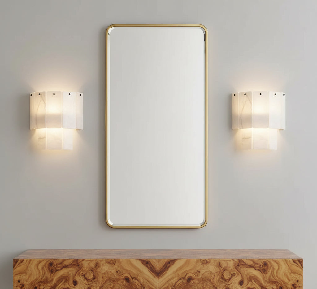 Alabaster Double Layered Wall Lamp