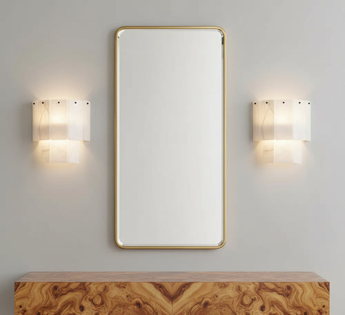 Alabaster Double Layered Wall Lamp