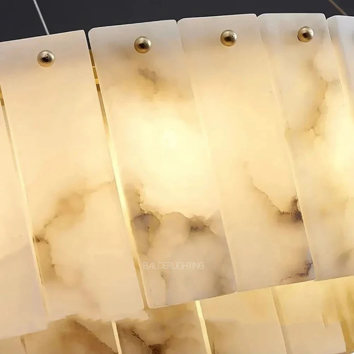 Alabaster Double Round Chandelier
