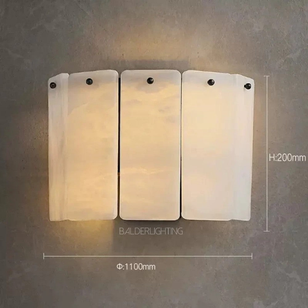 Alabaster Layered Wall Sconce