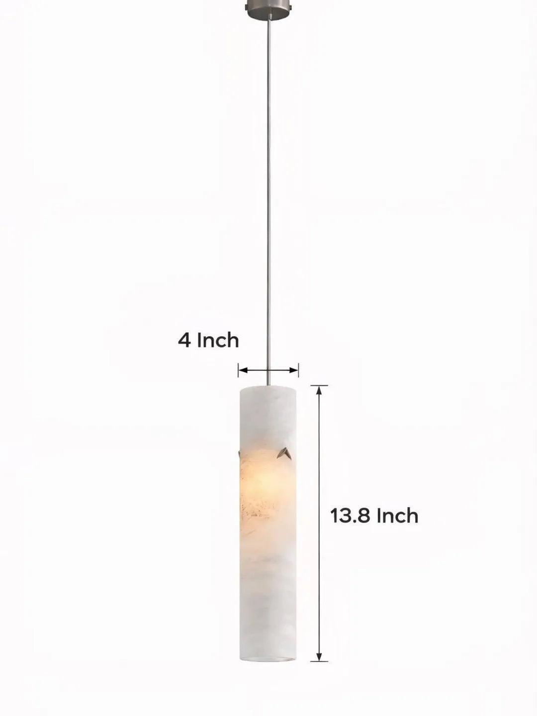 Alabaster Pendant Light with Leaf