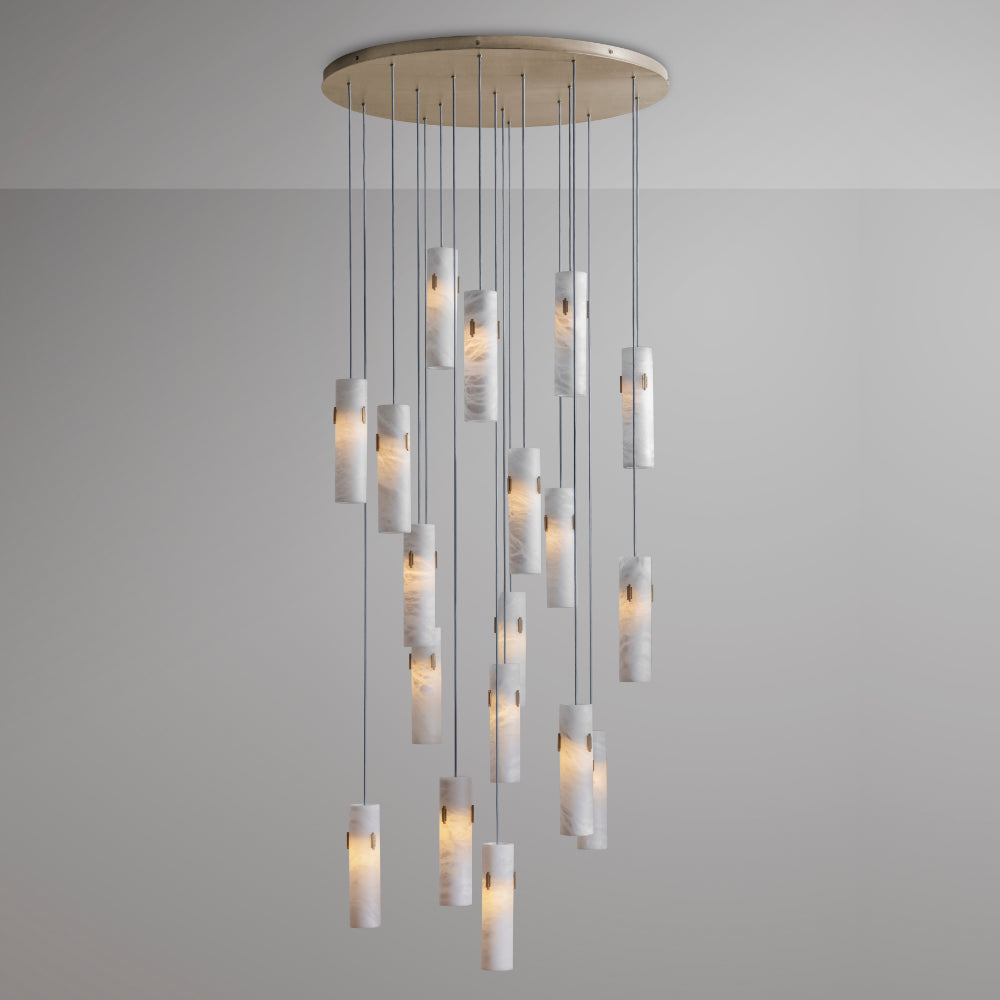 Alabaster Round Cluster Deco Pendant