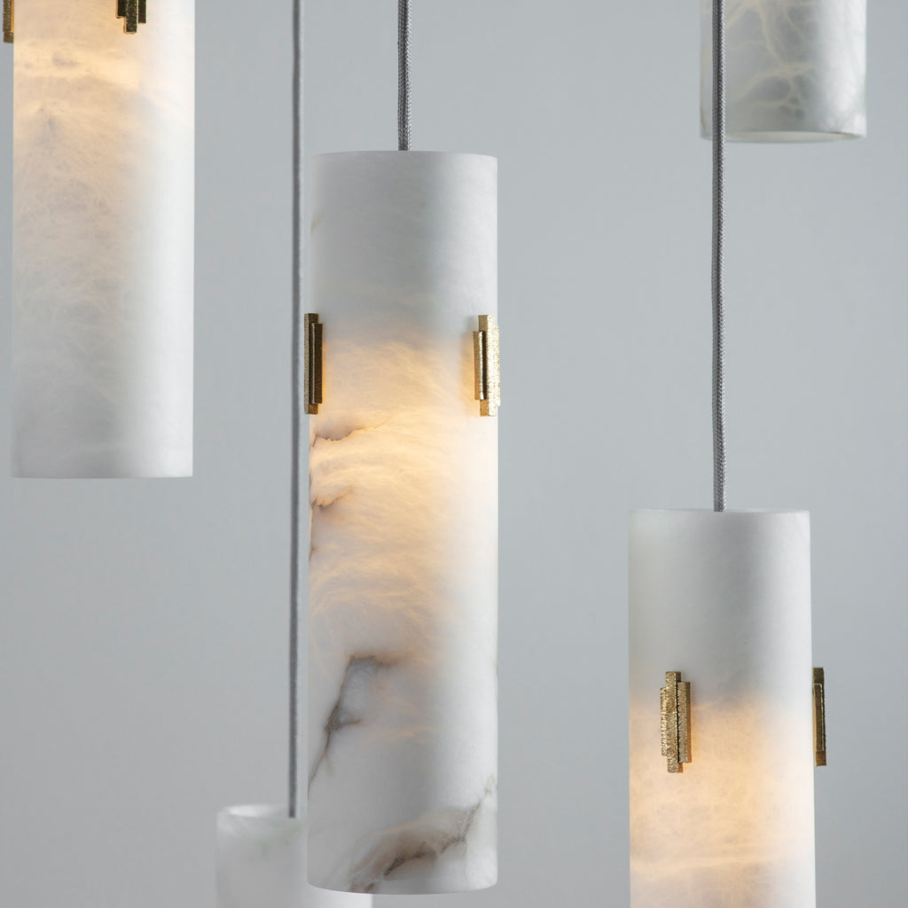 Alabaster Round Cluster Deco Pendant