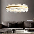 Alabaster Glo Modern Round Chandelier