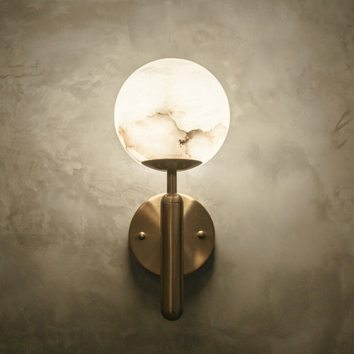 Alabaster Global Wall Light for Bedroom