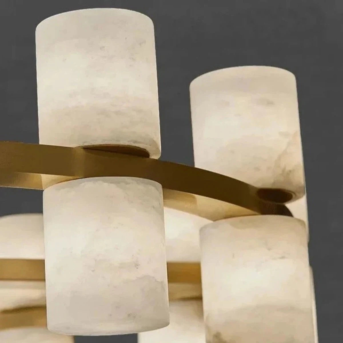 Alabaster Turbal Linear Chandelier
