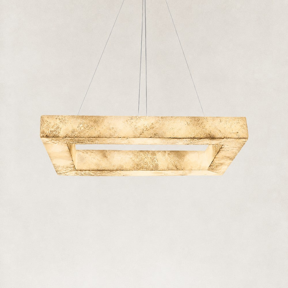 Arqara Rectangular Alabaster Chandelier