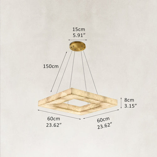 Arsara Square Alabaster Chandelier