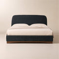 Auburn Warm White Boucle Upholstered King Bed