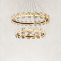 Aurelion Halo Alabaster 2-Tier Chandelier 40"D