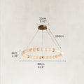 Pearl Single Circle Alabaster Chandelier 32"D