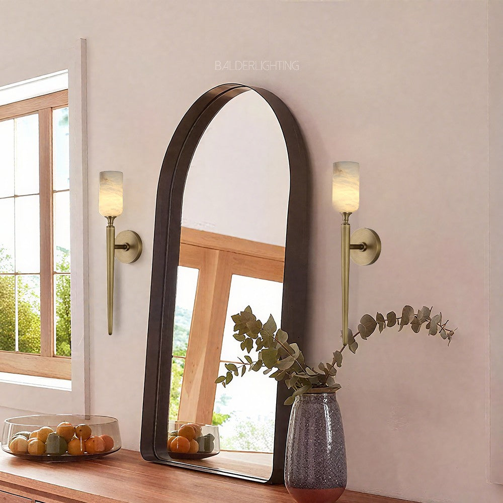 Alabaster Axis 1 Light Wall Sconce 21.6H