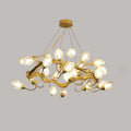 Branch Lotus Brass Chandeliers