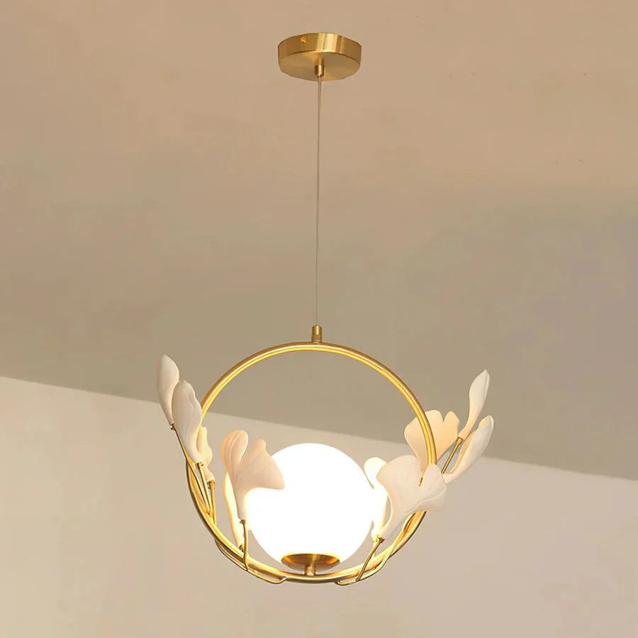Ceramic Ginkgo Pendant Lamp
