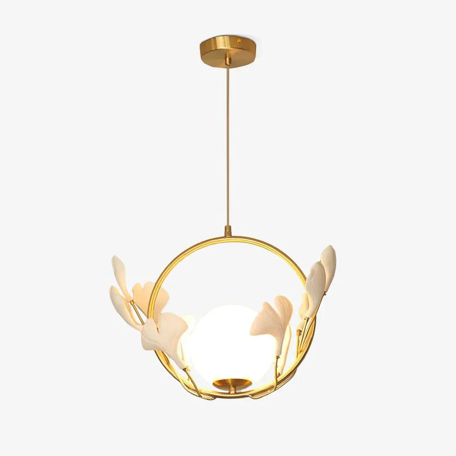 Ceramic Ginkgo Pendant Lamp