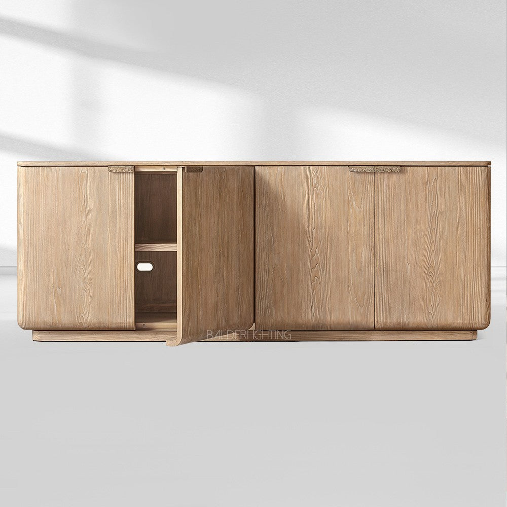 Cira Solid Wood 4-Door Sideboard
