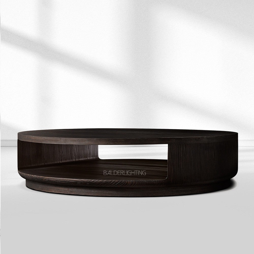 Cira Solid Wood Open Round Coffee Table