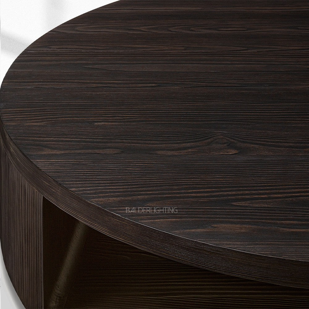 Cira Solid Wood Open Round Coffee Table
