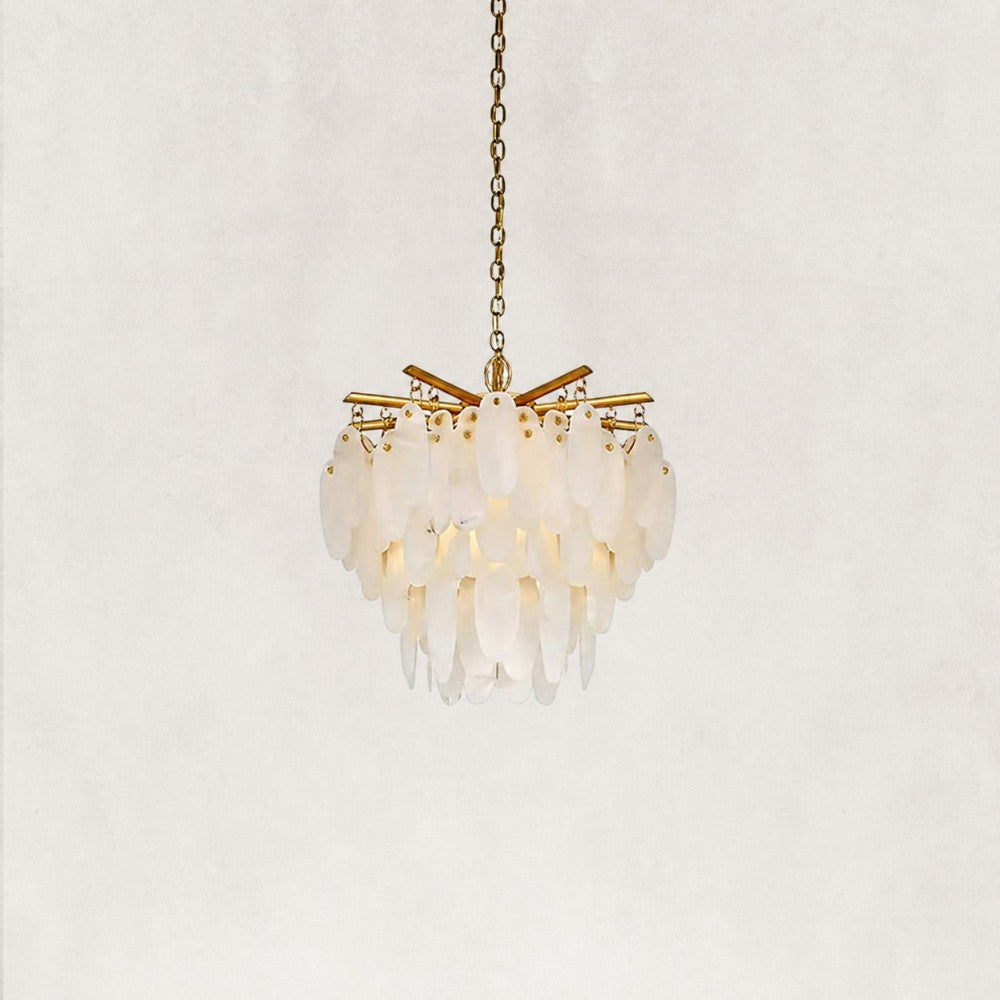 Coisini Ethereal Alabaster Semi-Flush Chandelier 18"D