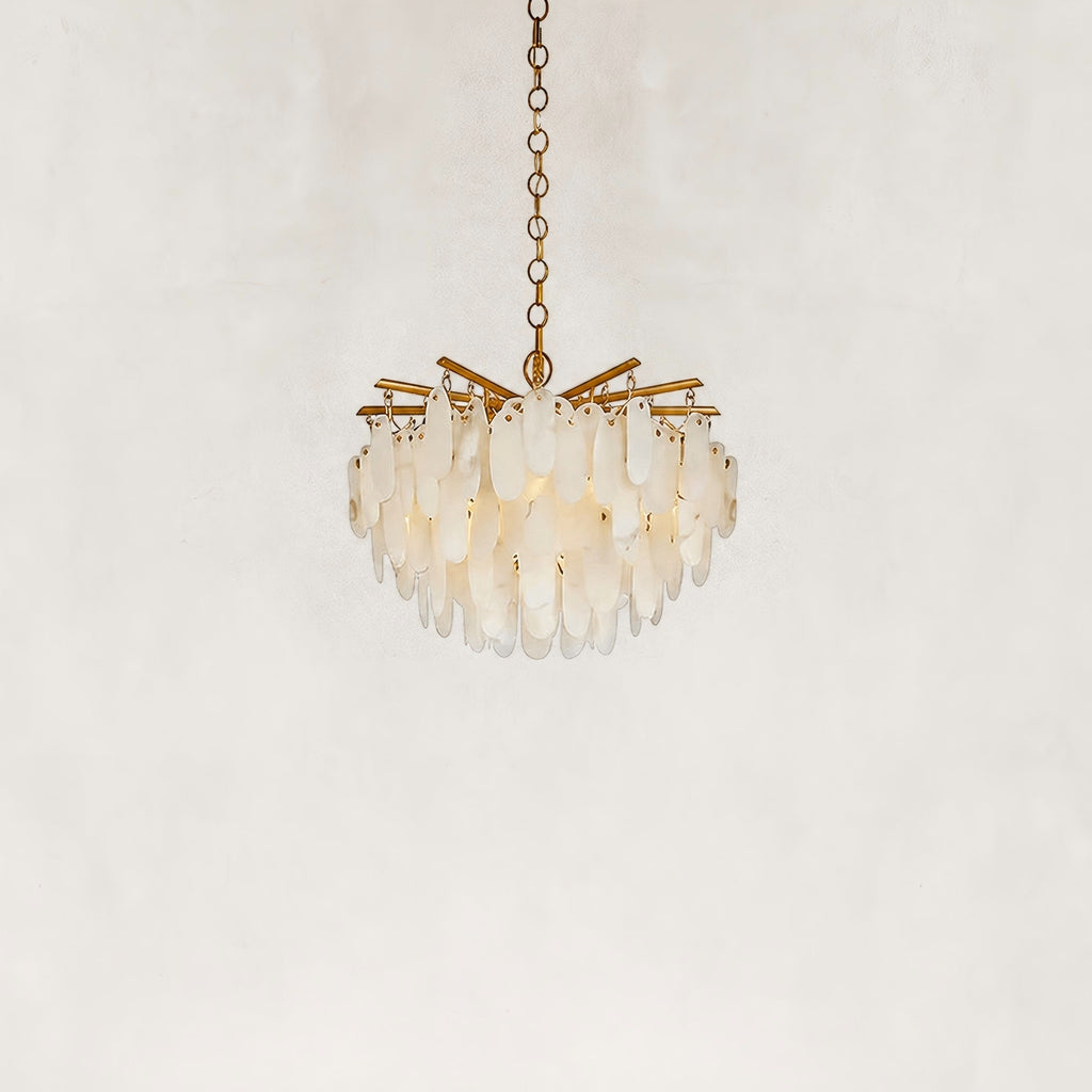 Coisini Ethereal Alabaster Semi-Flush Chandelier 24"D