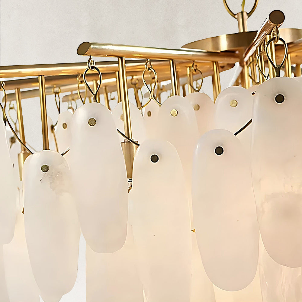 Coisini Ethereal Alabaster Semi-Flush Chandelier 32"H