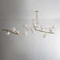 Contemporary Hand-blown Glass Globes Branch Chandelier