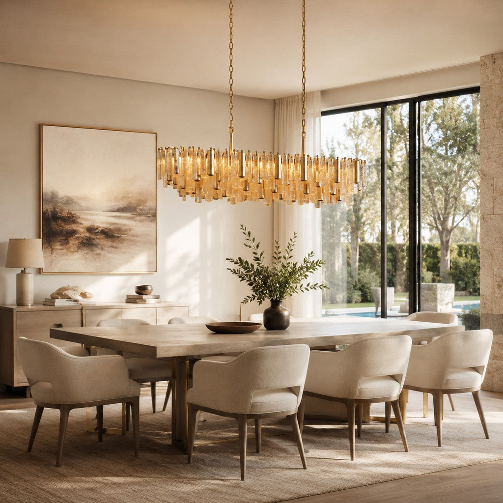 Dale Crystal Prism Linear Chandelier