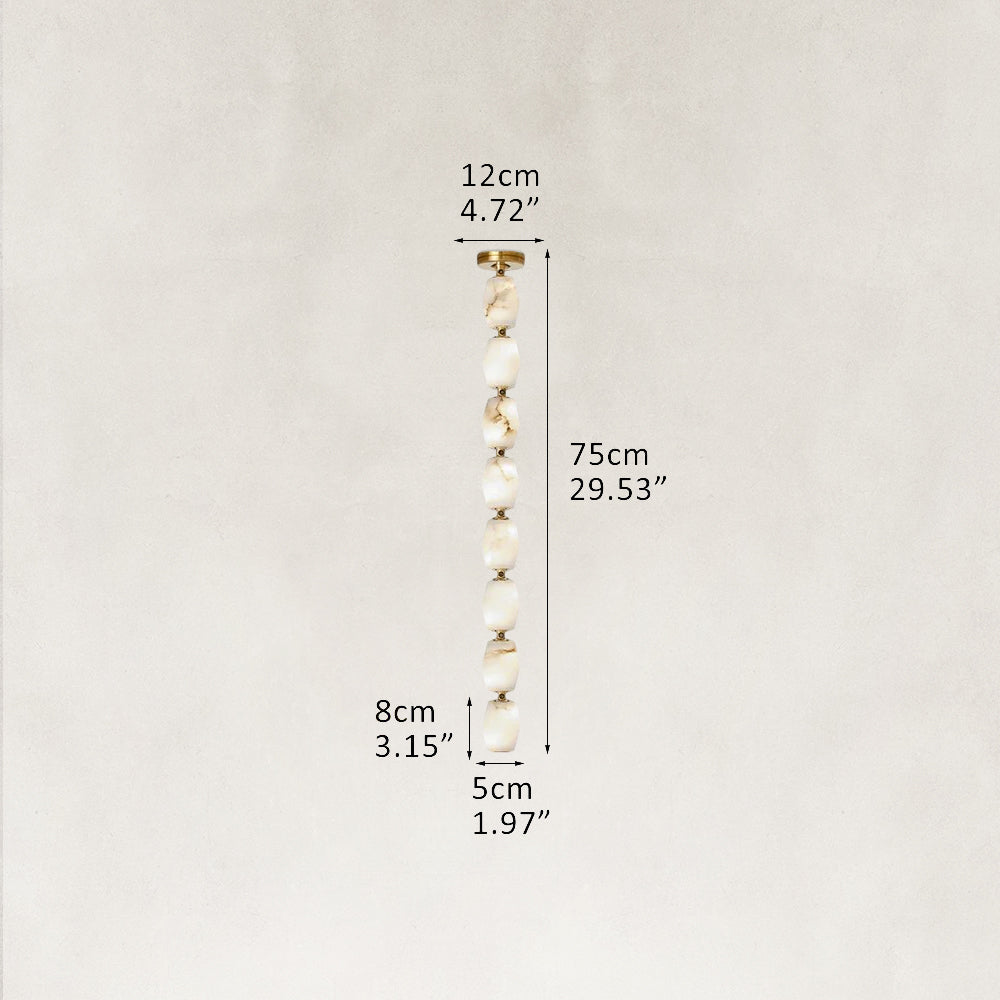 Dana Linear Alabaster Pendant 30”H