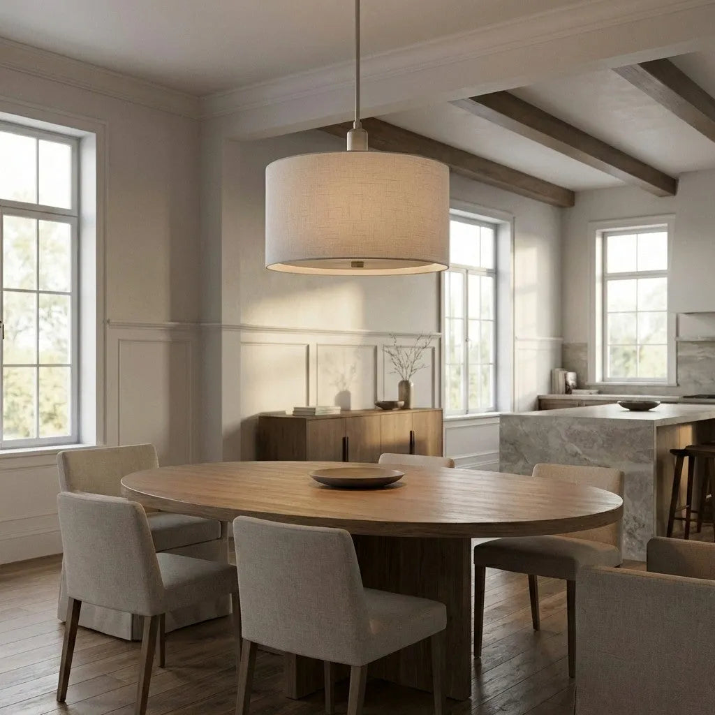 Donna Linen Round Pendant