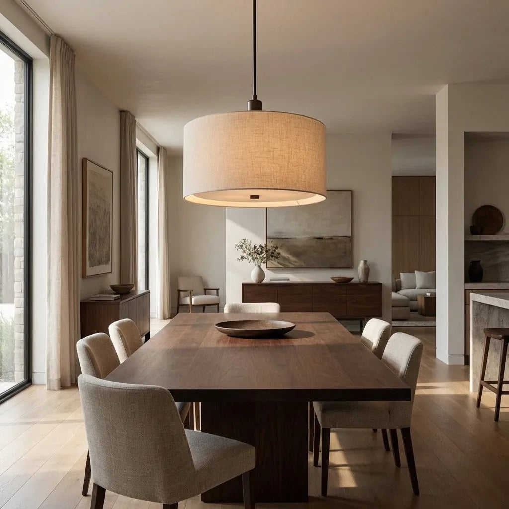 Donna Linen Round Pendant