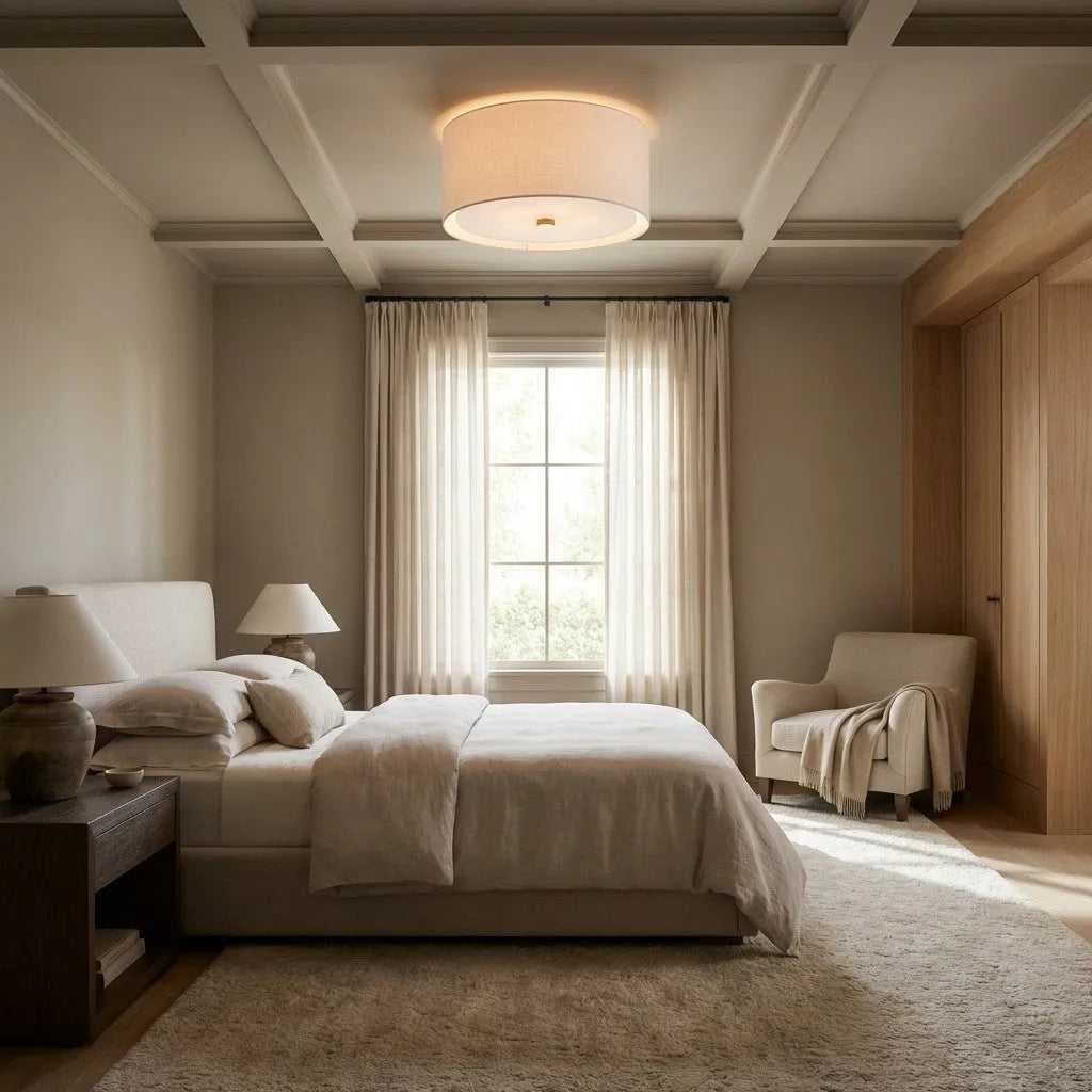 Donna Linen Flush Mount