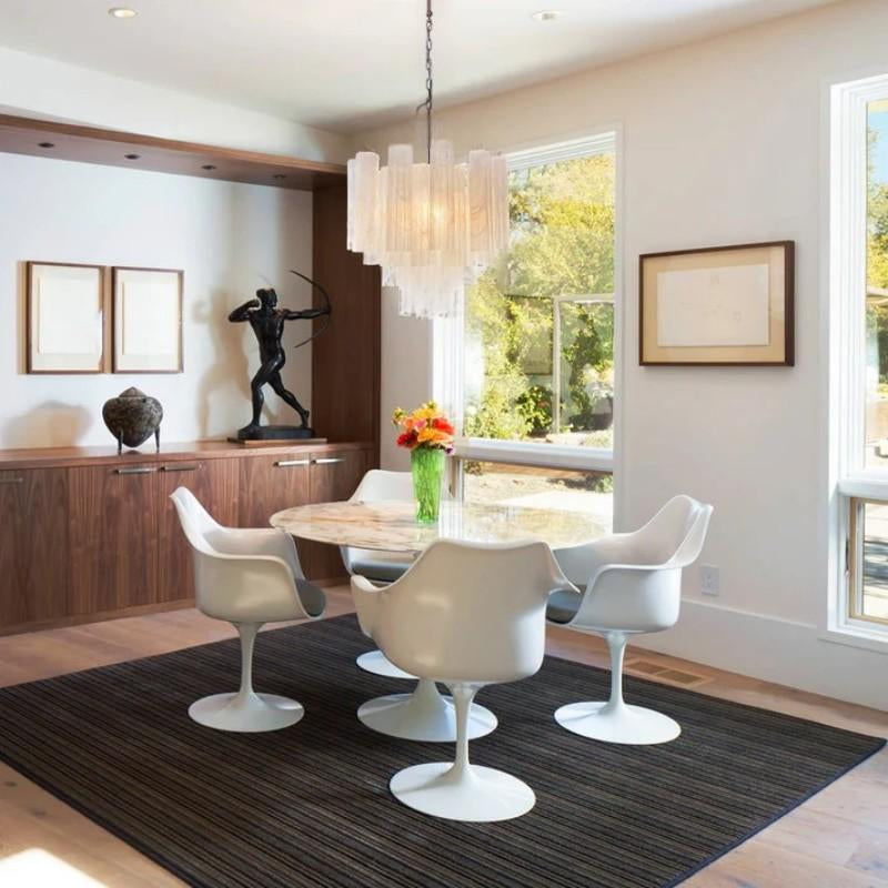 Edien Tube Milk White Chandelier