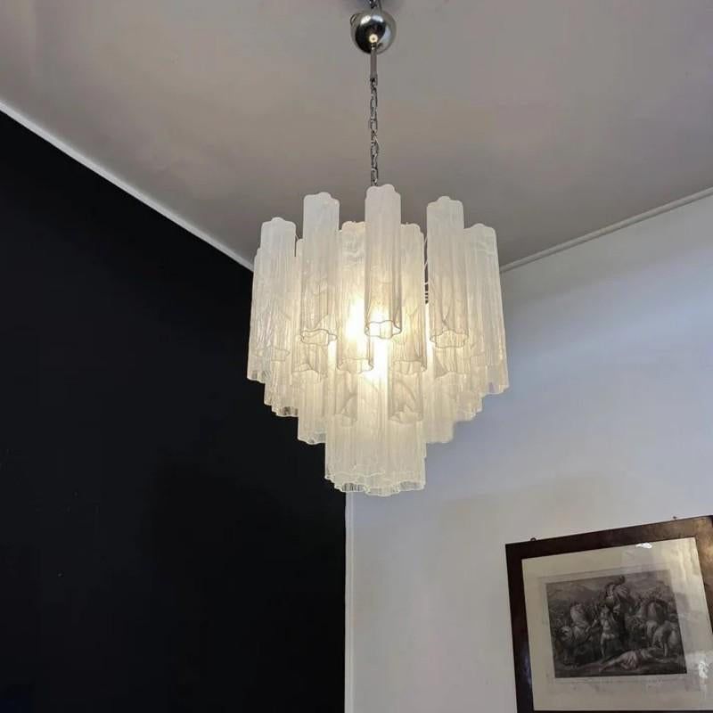 Edien Tube Milk White Chandelier