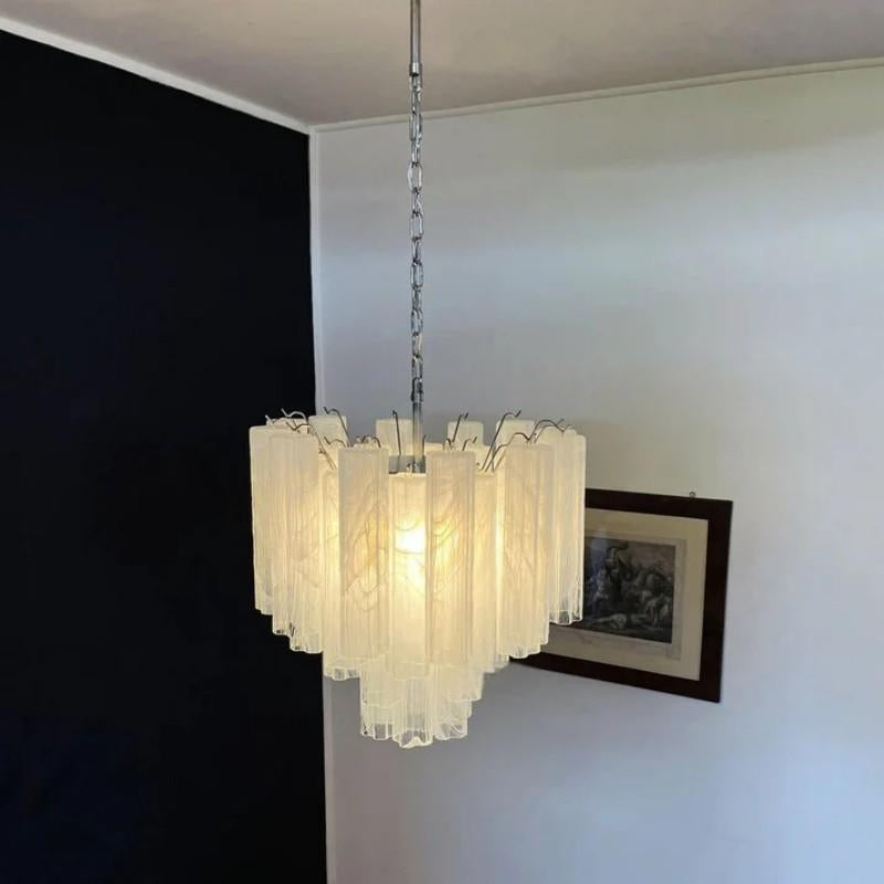 Edien Tube Milk White Chandelier