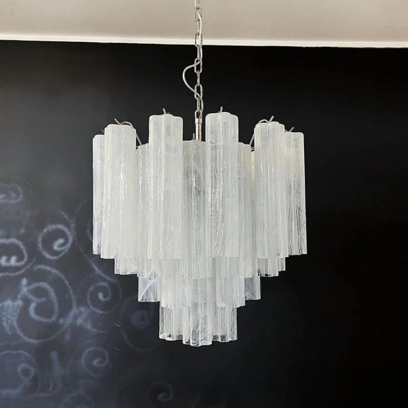 Edien Tube Milk White Chandelier