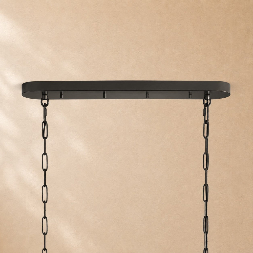 Erin Glass Oval Chandelier 54"W/65"W