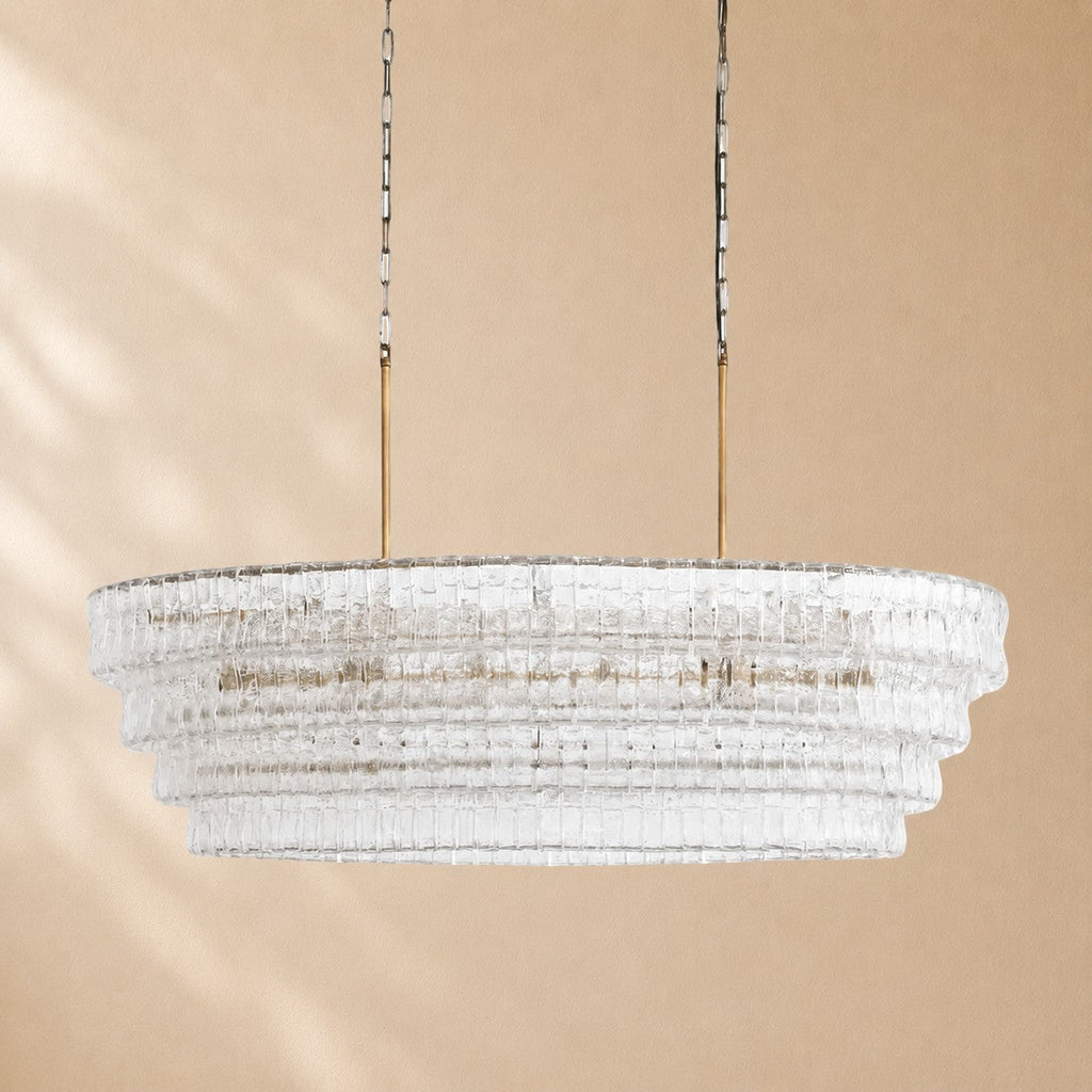 Erin Glass Oval Chandelier 54"W/65"W