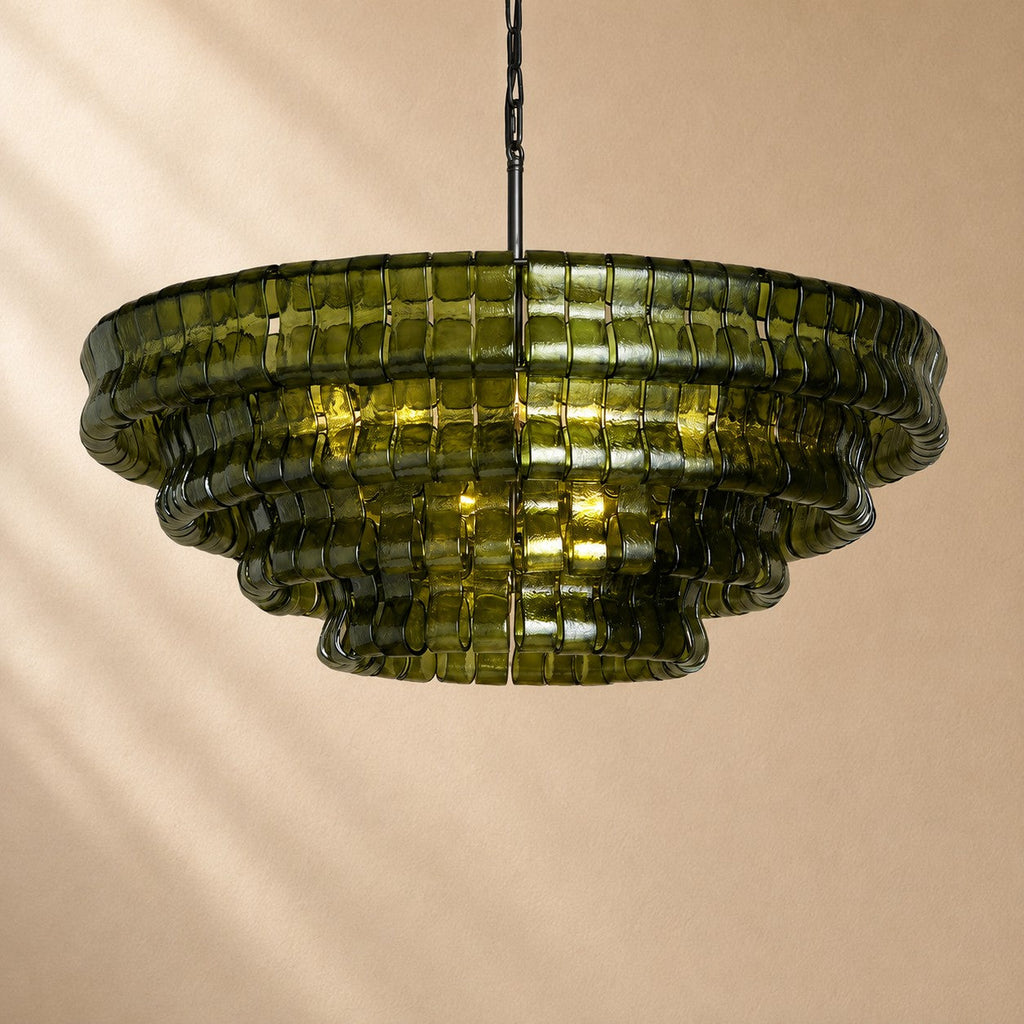 Erin Glass Round Chandelier