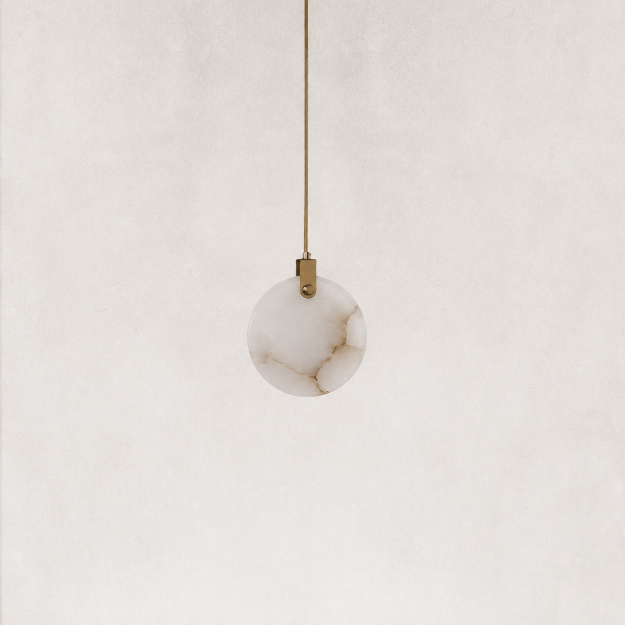 Ethereal Natural Alabaster Globe 1-Light Pendant 11.8“D